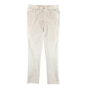 Lululemon ABC Pants Mens Size 32 Beige Slim Fit Stretch Tech Casual Chinos